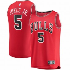 Chicago Bulls Derrick Jones Jr. Men's Fanatics Branded Red 2021/22 Fast Break Replica Jersey - Icon Edition