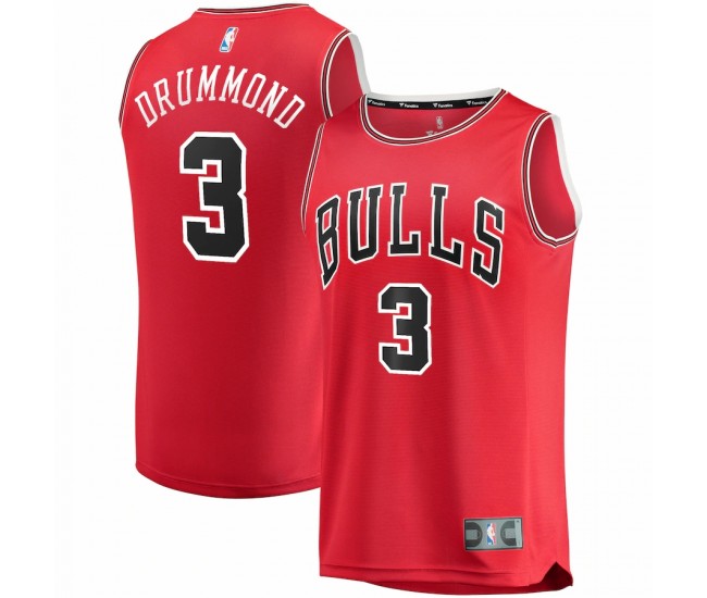 Chicago Bulls Andre Drummond Men's Fanatics Branded Red Fast Break Replica Jersey - Icon Edition