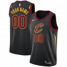 Cleveland Cavaliers Men's Nike Black Swingman Custom Jersey - Statement Edition