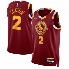 Cleveland Cavaliers Collin Sexton Men's Nike Wine 2021/22 Swingman Jersey - City Edition