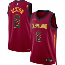 Cleveland Cavaliers Collin Sexton Men's Nike Wine 2021/22 Diamond Swingman Jersey - Icon Edition