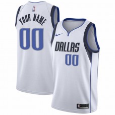 Dallas Mavericks Men's Nike White Custom Swingman Jersey - Association Edition