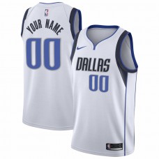Dallas Mavericks Men's Nike White 2020/21 Swingman Custom Jersey - Association Edition