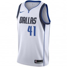 Dallas Mavericks Dirk Nowitzki Nike 2023 Men Swingman Association Edition Jersey White