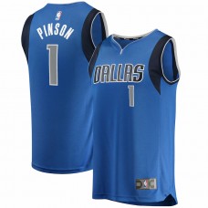 Dallas Mavericks Theo Pinson Men's Fanatics Branded Blue 2021/22 Fast Break Replica Jersey - Icon Edition