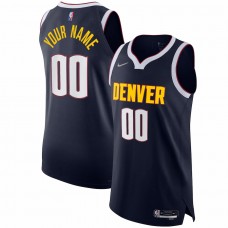 Denver Nuggets Men's Nike Navy 2021/22 Diamond Swingman Authentic Custom Jersey - Icon Edition