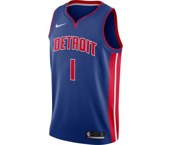 Detroit Pistons Reggie Jackson Men's Nike Blue Swingman Jersey - Icon Edition