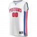 Detroit Pistons Men's Fanatics Branded White Fast Break Custom Replica Jersey - Association Edition