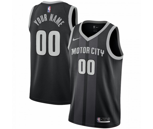 Detroit Pistons Men's Nike Black 2018/19 Swingman Custom Jersey - City Edition