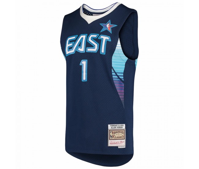Eastern Conference Allen Iverson Men's Mitchell & Ness Navy Hardwood Classics 2009 NBA All-Star Game Swingman Jersey