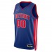 Detroit Pistons Men's Nike Blue 2021/22 Diamond Swingman Custom Jersey - Icon Edition