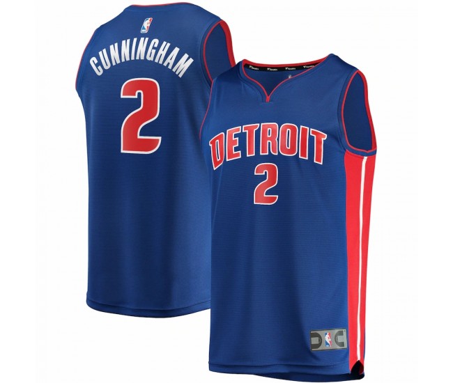 Detroit Pistons Cade Cunningham Men's Fanatics Branded Blue 2021/22 Fast Break Replica Jersey - Icon Edition