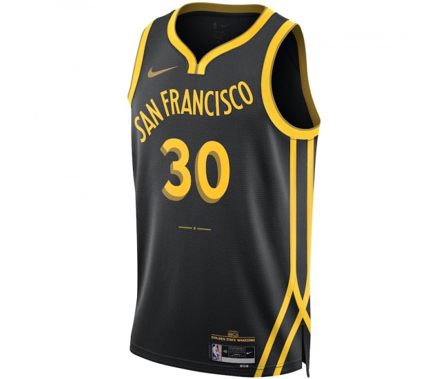 Golden State Warriors Curry Nike 2023 Men Swingman City Edition Jersey Black
