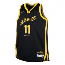 Golden State Warriors Thompson Nike 2023 Men Swingman City Edition Jersey Black