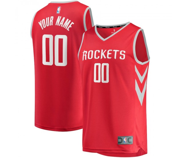 Houston Rockets Men's Fanatics Branded Red Fast Break Custom Replica Jersey - Icon Edition