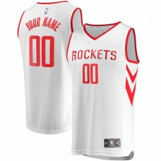 Houston Rockets Men's Fanatics Branded White Fast Break Custom Replica Jersey - Association Edition