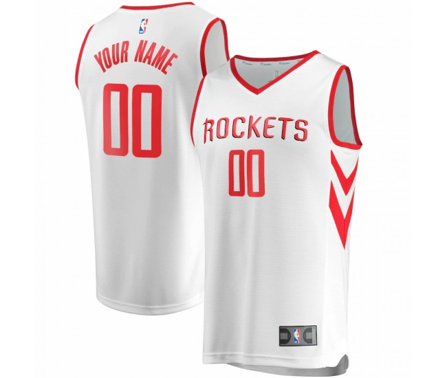 Houston Rockets Men's Fanatics Branded White Fast Break Custom Replica Jersey - Association Edition