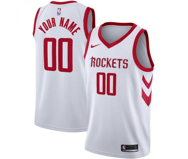 Houston Rockets Men's Nike White Swingman Custom Jersey - Association Edition