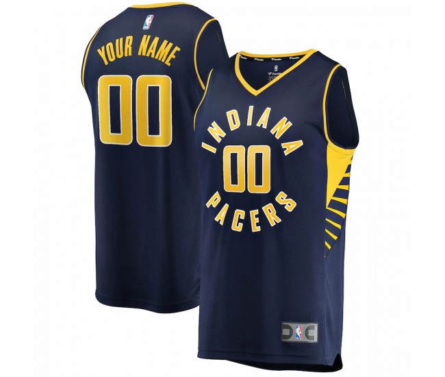 Indiana Pacers Men's Fanatics Branded Navy Fast Break Custom Replica Jersey - Icon Edition