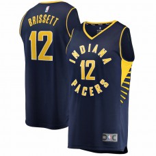 Indiana Pacers Oshae Brissett Men's Fanatics Branded Navy 2021/22 Fast Break Replica Jersey - Icon Edition