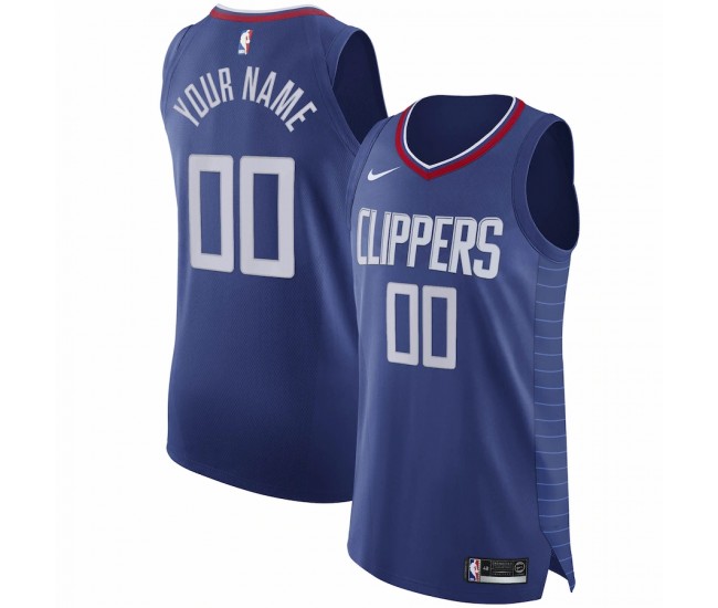 LA Clippers Men's Nike Blue Authentic Custom Jersey - Icon Edition