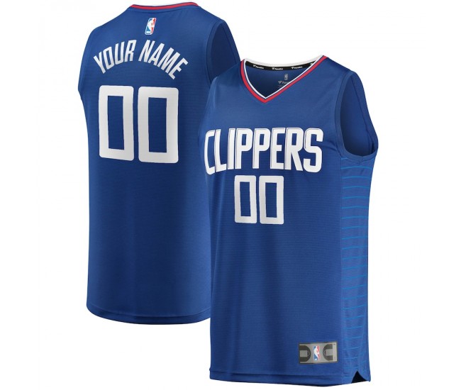 LA Clippers Men'sFanatics Branded Royal Fast Break Custom Replica Jersey - Icon Edition