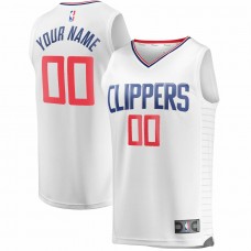LA Clippers Men's Fanatics Branded White Fast Break Custom Replica Jersey - Association Edition