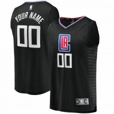 LA Clippers Men's Fanatics Branded Black Fast Break Custom Replica Jersey - Statement Edition