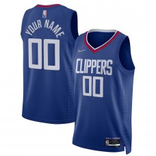 LA Clippers Men's Nike Royal 2021/22 Diamond Swingman Custom Jersey - Icon Edition