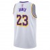 Los Angeles Lakers James Nike 2023 Men Swingman Association Edition Jersey White