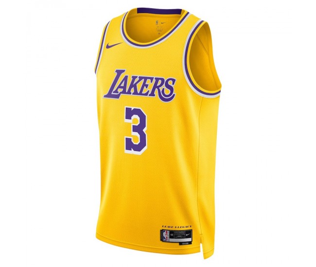 Los Angeles Lakers Davis Nike 2023 Men Swingman Icon Edition Jersey Gold