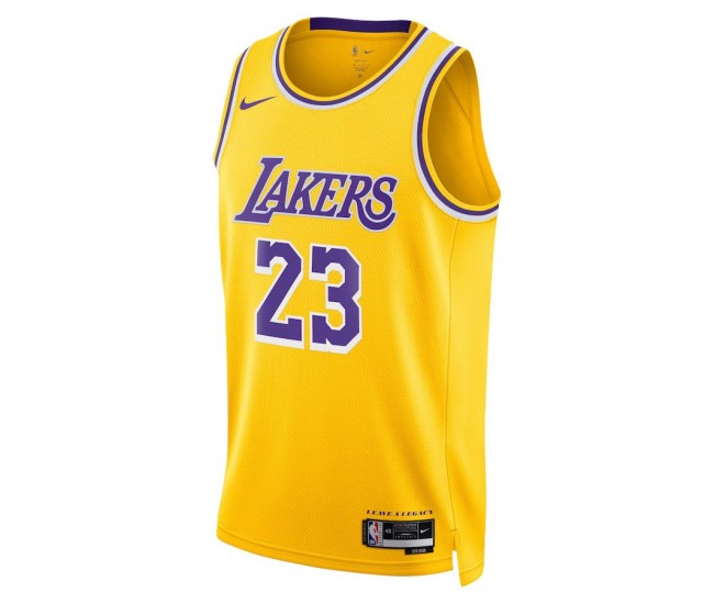Los Angeles Lakers James Nike 2023 Men Swingman Icon Edition Jersey Gold
