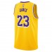 Los Angeles Lakers James Nike 2023 Men Swingman Icon Edition Jersey Gold