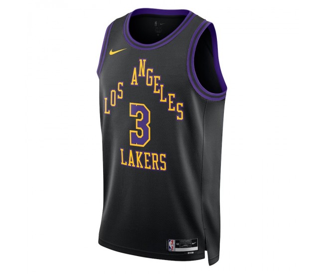 Los Angeles Lakers Davis Nike 2023 Men Swingman City Edition Jersey Black