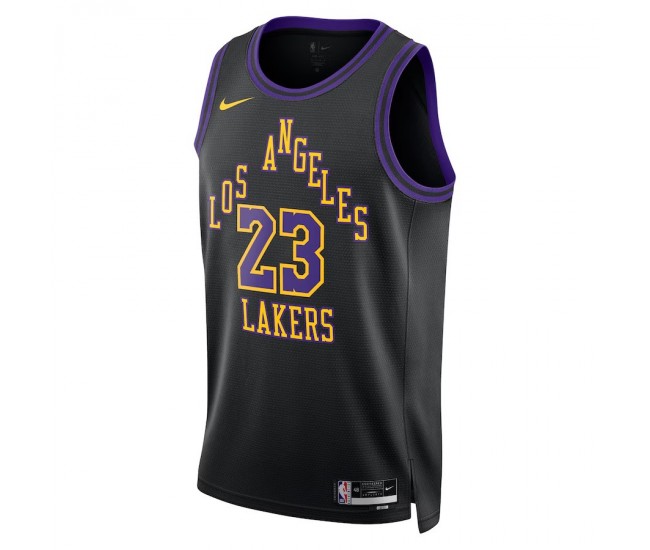 Los Angeles Lakers James Nike 2023 Men Swingman City Edition Jersey Black