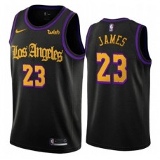 Los Angeles Lakers James Nike 2023 Men Swingman City Creative Edition Jersey Black