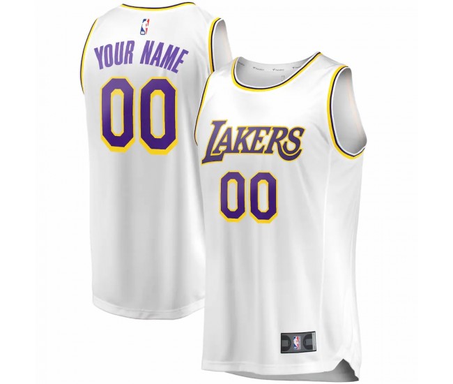 Los Angeles Lakers Men's Fanatics Branded White 2018/19 Fast Break Custom Replica Jersey - Association Edition