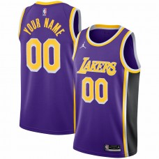 Los Angeles Lakers Men's Jordan Brand Purple Swingman Custom Jersey - Statement Edition