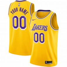 Los Angeles Lakers Men's Nike Gold 2020/21 Swingman Custom Jersey - Icon Edition