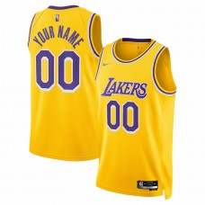 Los Angeles Lakers Men's Nike Gold 2021/22 Diamond Swingman Custom Jersey - Icon Edition
