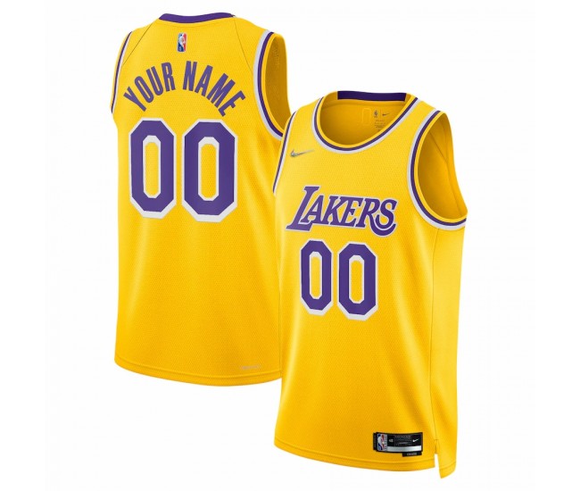 Los Angeles Lakers Men's Nike Gold 2021/22 Diamond Swingman Custom Jersey - Icon Edition