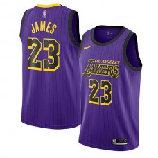 Los Angeles Lakers James Nike 2023 Men Swingman City Edition Jersey Purple