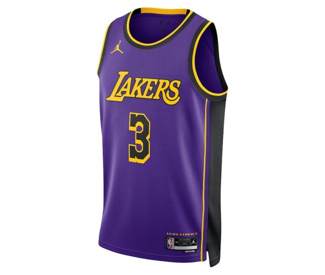 Los Angeles Lakers Davis Jordan 2023 Men Swingman Statement Edition Jersey Purple 