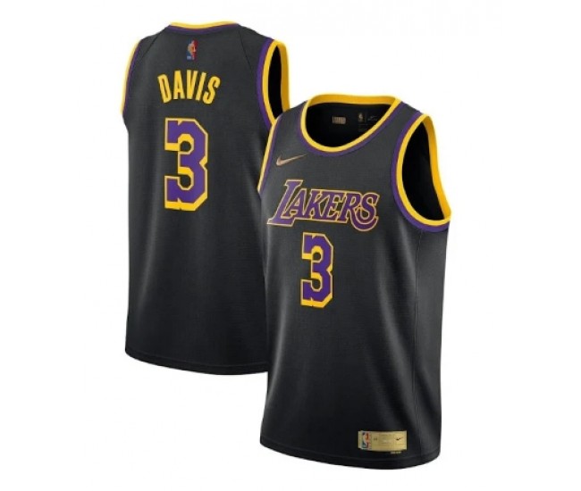 Los Angeles Lakers Davis Nike 2023 Men Swingman Earned Edition Jersey Black