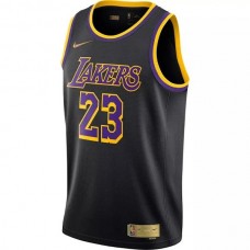 Los Angeles Lakers James Nike 2023 Men Swingman Earned Edition Jersey Black