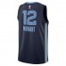 Memphis Grizzlies Morant Nike 2023 Men Swingman Icon Edition Jersey Navy
