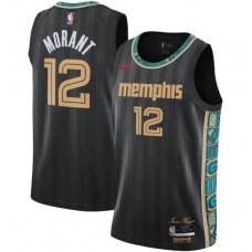 Memphis Grizzlies Morant Nike 2023 Men Swingman City Edition Jersey Grey