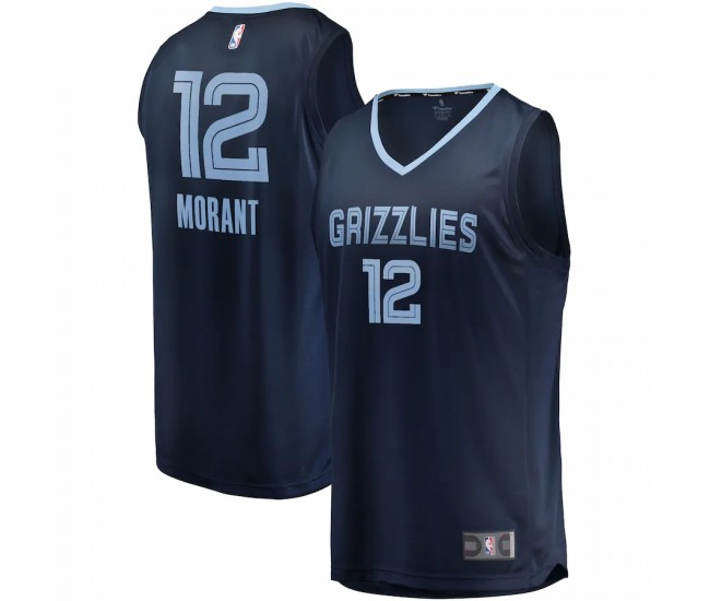 Memphis Grizzlies Ja Morant Men's Fanatics Branded Navy Replica Fast Break Jersey - Icon Edition