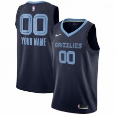 Memphis Grizzlies Men's Nike Navy 2020/21 Swingman Custom Jersey - Icon Edition