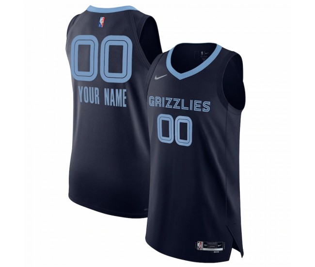 Memphis Grizzlies Men's Nike Navy 2021/22 Diamond Swingman Authentic Custom Jersey - Icon Edition
